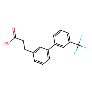 3-(3'-(Trifluoromethyl)-[1,1'-biphenyl]-3-yl)propanoic acid structure