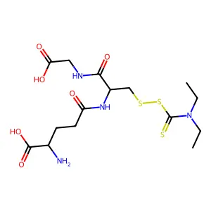 S-(N,N-Diethyldithiocarbamoyl)-L-glutathione structure