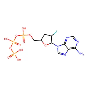 2',3'-二脱氧-2'-氟腺苷三磷酸酯 structure