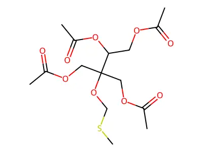 3-O-(methylthiomethyl)apiitol tetraacetate structure