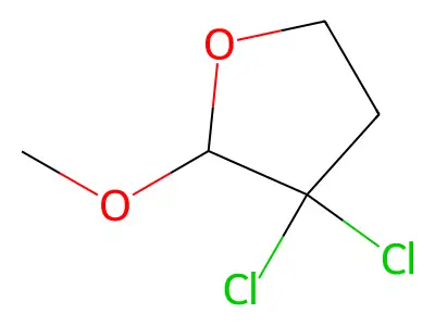 3,3-Dichloro-2-methoxyoxolane structure