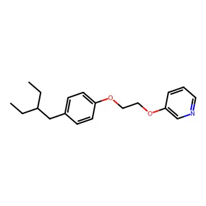 Pyridine, 3-(2-(4-(2-ethylbutyl)phenoxy)ethoxy)- structure