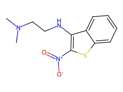 1,2-Ethanediamine, N,N-dimethyl-N'-(2-nitrobenzo(b)thien-3-yl)- structure
