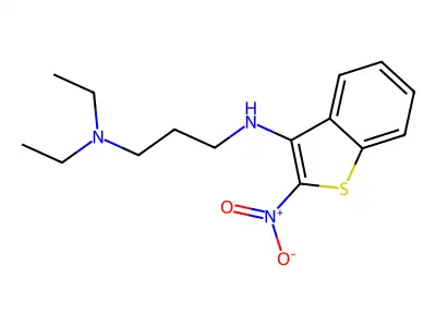 1,3-Propanediamine, N,N-diethyl-N'-(2-nitrobenzo(b)thien-3-yl)- structure