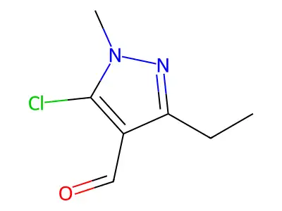 5-Chloro-3-ethyl-1-methyl-1h-pyrazole-4-carbaldehyde structure