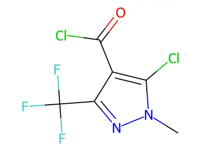 5-Chloro-1-methyl-3-(trifluoromethyl)-1H-pyrazole-4-carbonyl chloride structure