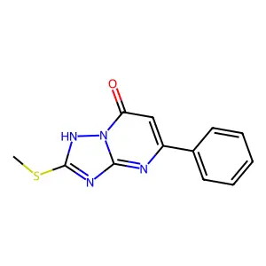 2-Methylsulfanyl-5-phenyl-4H-[1,2,4]triazolo[1,5-a]pyrimidin-7-one structure