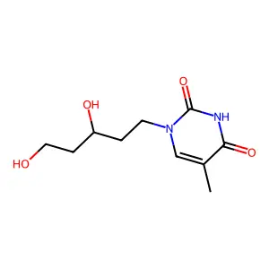 1-(3,5-Dihydroxypent-1-yl)thymine structure
