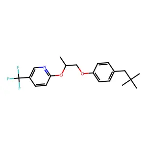 Pyridine, 2-(2-(4-(2,2-dimethylpropyl)phenoxy)1-methylethoxy)-5-(trifluoromethyl)- structure