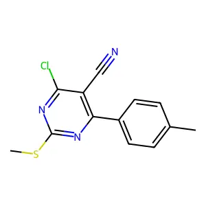 4-Chloro-6-(4-methylphenyl)-2-(methylsulfanyl)pyrimidine-5-carbonitrile structure