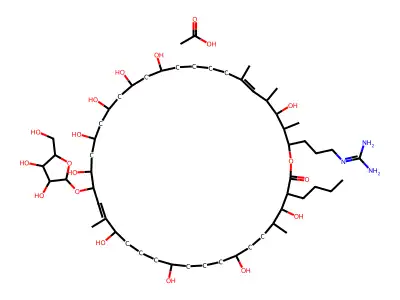Pseudo-primycin A(sub 1) acetate structure
