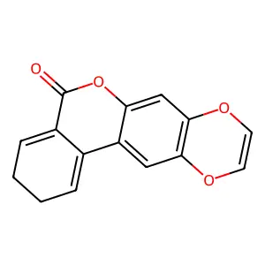 5H-(2)Benzopyrano(3,4-g)(2,3)dihydro-(1,4)benzodioxin-5-one structure