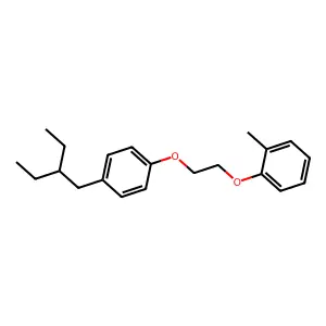 Benzene, 1-(2-ethylbutyl)-4-(2-(2-methylphenoxy)ethoxy)- structure