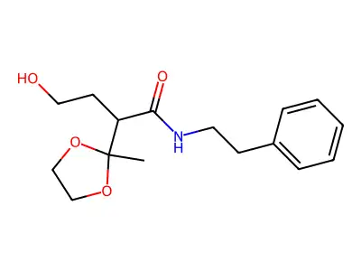 alpha-(2-Hydroxyethyl)-2-methyl-N-(2-phenylethyl)-1,3-dioxolane-2-acetamide structure