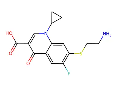 7-AET-ciprofloxacin structure