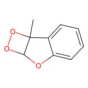 2a,7b-Dihydro-7b-methyl-1,2-dioxeto(3,4-b)benzofuran structure