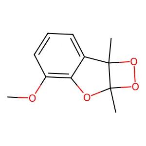 2a,7b-Dihydro-4-methoxy-2a,7b-dimethyl-1,2-dioxeto(3,4-b)benzofuran structure