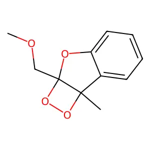 2a,7b-Dihydro-2a-(methoxymethyl)-7b-methyl-1,2-dioxeto(3,4-b)benzofuran structure
