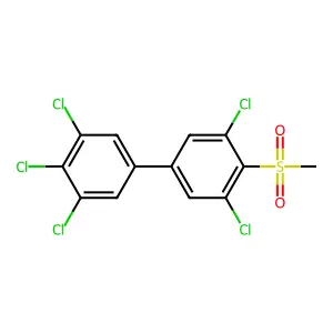 4-Methylsulfonyl-3,3',4',5,5'-pentachlorobiphenyl structure