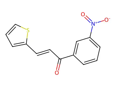1-(3-Nitrophenyl)-3-(2-thienyl)prop-2-en-1-one structure