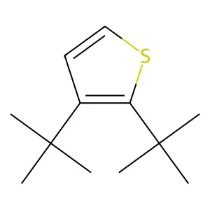 2,3-Ditert-butylthiophene structure