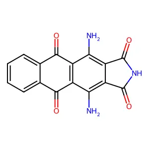 1,4-Diamino-2,3-anthraquinonedicarboximide structure