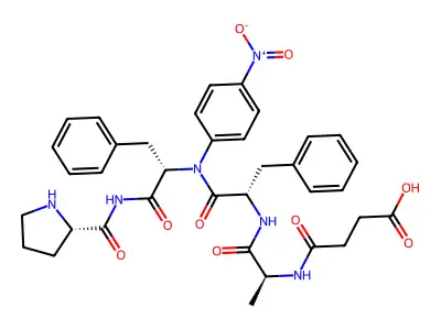 Succinimidyl-alanyl-phenylalanyl-prolyl-phenylalanine 4-nitroanilide structure