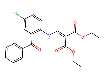 1,3-Diethyl 2-{[(2-benzoyl-4-chlorophenyl)amino]methylidene}propanedioate structure