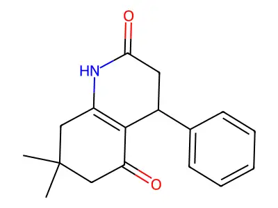 7,7-dimethyl-4-phenyl-3,4,6,8-tetrahydro-1H-quinoline-2,5-dione structure