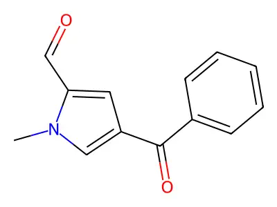 4-benzoyl-1-methyl-1H-pyrrole-2-carbaldehyde structure