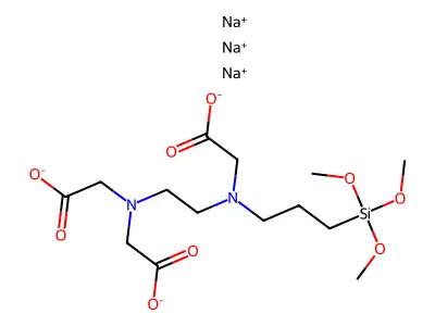 N-(3-(Trimethoxysilyl)propyl)ethylenediaminetriacetic acid trisodium salt structure