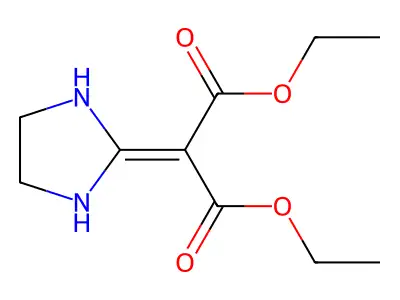 Propanedioic acid, 2-imidazolidinylidene-, diethyl ester structure