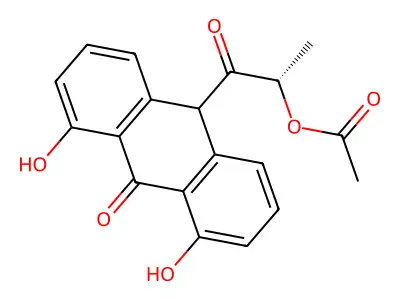 10-Acetyllactyldithranol structure