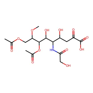 8-O-Methyl-7,9-di-O-acetyl-N-glycolylneuraminic acid structure