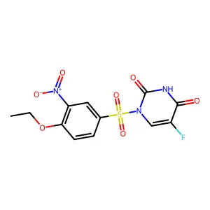2,4(1H,3H)-Pyrimidinedione, 1-((4-ethoxy-3-nitrophenyl)sulfonyl)-5-fluoro- structure
