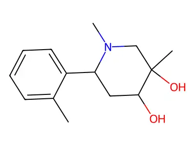 1,3-Dimethyl-6-(2-methylphenyl)piperidine-3,4-diol structure