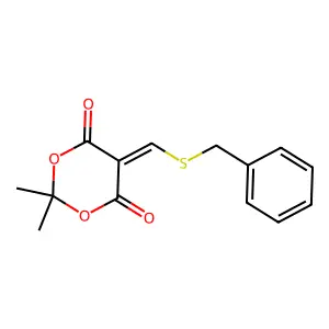 5-[(Benzylsulfanyl)methylene]-2,2-dimethyl-1,3-dioxane-4,6-dione structure