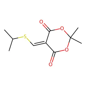 2,2-Dimethyl-5-(((1-methylethyl)thio)methylene)-1,3-dioxane-4,6-dione structure