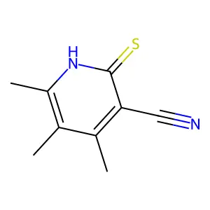2-Mercapto-4,5,6-trimethylnicotinonitrile structure