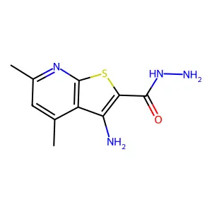 3-Amino-4,6-dimethylthieno[2,3-b]pyridine-2-carbohydrazide structure