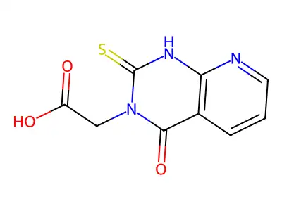 2-(4-oxo-2-sulfanylidene-1H-pyrido[2,3-d]pyrimidin-3-yl)acetic acid structure