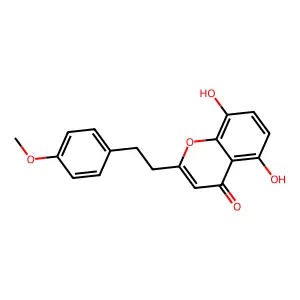 5,8-Dihydroxy-2-(2-(4-methoxyphenyl)ethyl)chromone structure