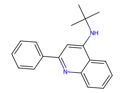 4-Quinolinamine, N-(1,1-dimethylethyl)-2-phenyl- structure