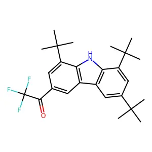 2,2,2-trifluoro-1-(1,6,8-tritert-butyl-9H-carbazol-3-yl)ethanone structure
