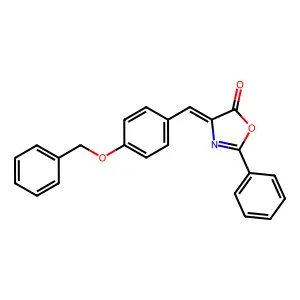 2-Phenyl-4-[(4-phenylmethoxyphenyl)methylidene]-1,3-oxazol-5-one structure
