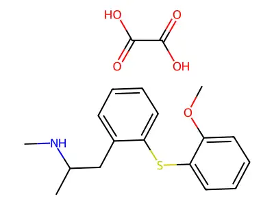 N-Methyl-1-(2-(2-methoxyphenylthio)phenyl)-2-propylamine oxalate structure