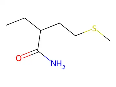 Butanamide, 2-ethyl-4-(methylthio)- structure