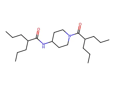 Pentanamide, N-(1-(1-oxo-2-propylpentyl)-4-piperidinyl)-2-propyl- structure
