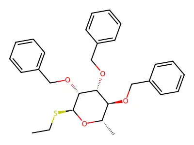2,3,4-Tri-o-benzyl-1-s-ethyl-l-thiofucopyranosid, 98% structure