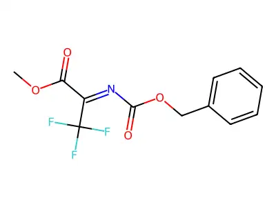 Methyl 3,3,3-trifluoro-2-phenylmethoxycarbonyliminopropanoate structure